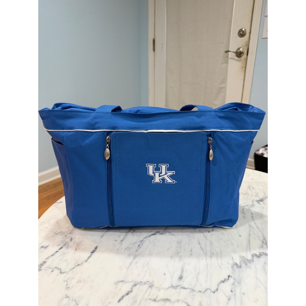 Kentucky Wildcats UK Blue Diaper Bag Travel Tote Football Zipper Pulls